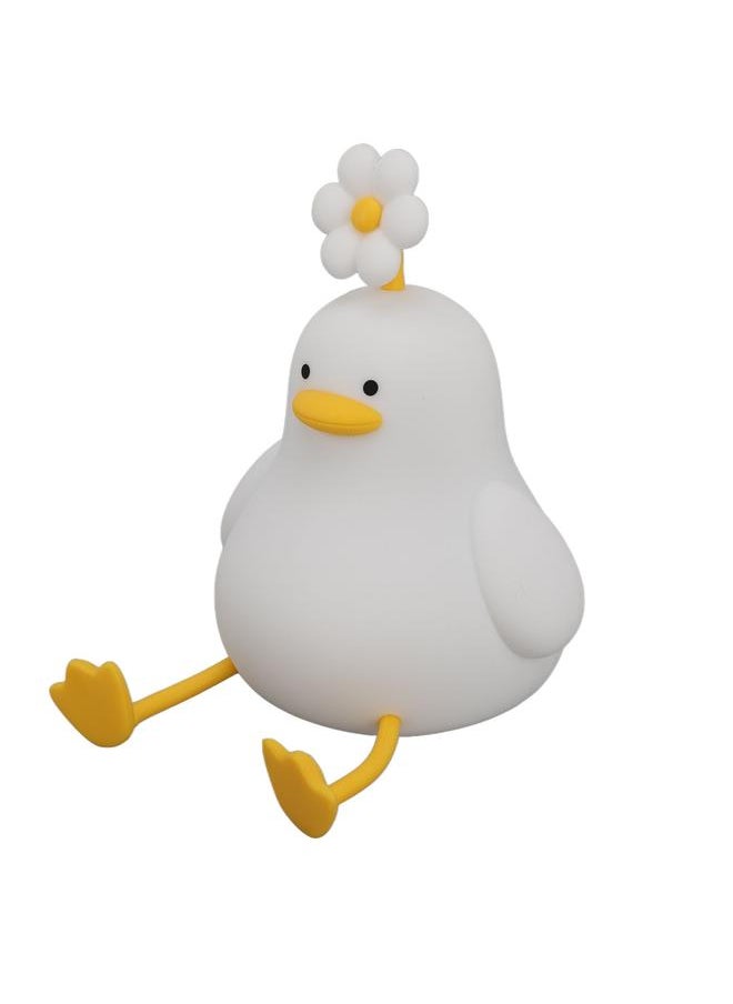 Cute Duck Night Light Silicone Night Lamp 1200mAh Rechargeable Animal Night Light Dimmable Kids Lamp for Bedside Bedroom Dormitory