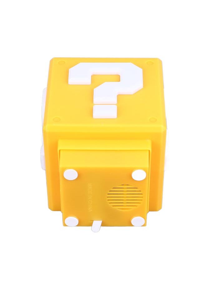 LED Question Block Night Light with Sound Rechargeable Energy Saving Bedside Lamp for Bedroom Office