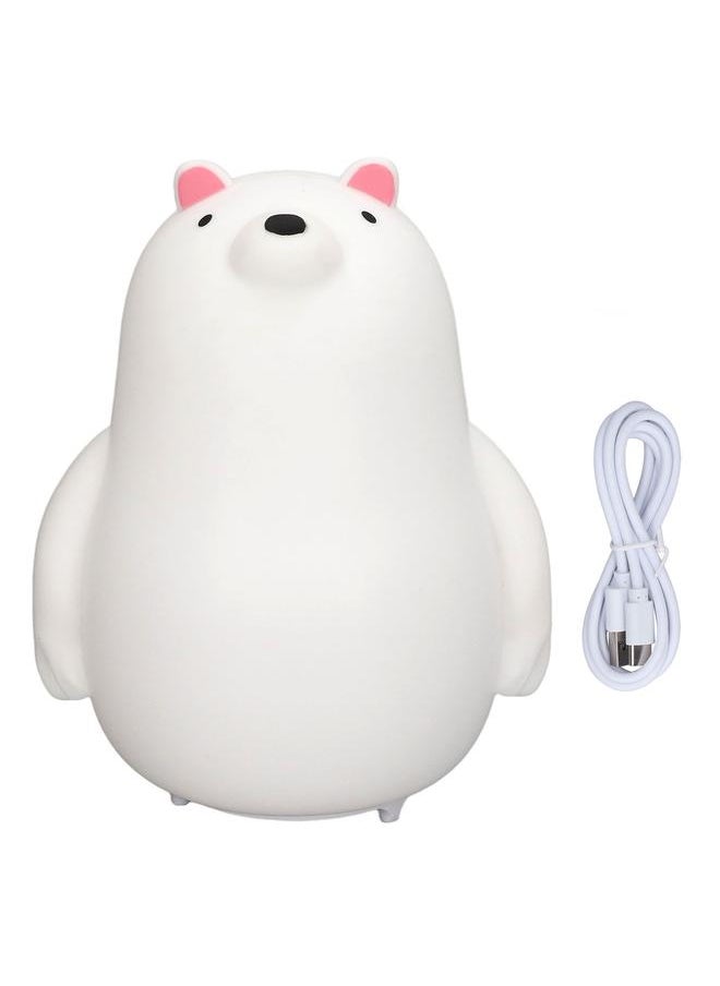 Bear Night Lamp Seven Color USB Charging LED Night Light Silicone for Gifts Baby Room Bedroom Hallway