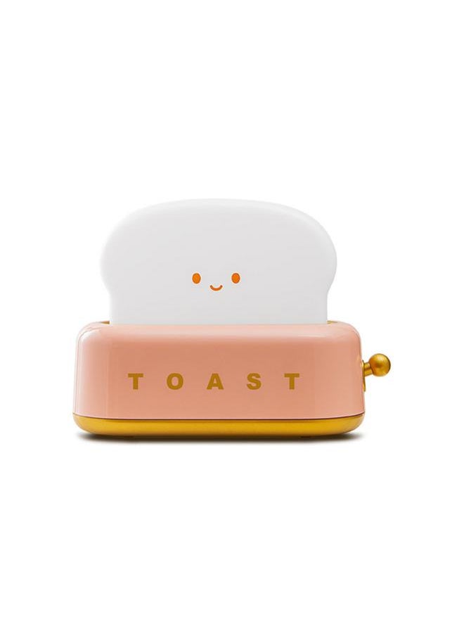 Cute Toast Night Light USB Rechargeable LED Bread Toast Night Lamp with Timer Portable Bedside Lamp Birthday Gifts for Teenagers Children