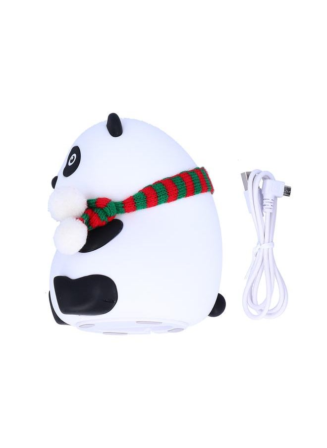 USB Charging Cartoon Animal Night Light Silicone LED Colorful Night Lamp Decoration GiftEyes Open