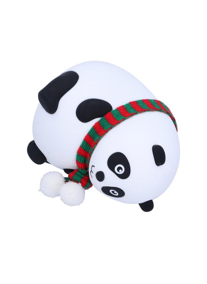 USB Charging Cartoon Animal Night Light Silicone LED Colorful Night Lamp Decoration GiftEyes Open