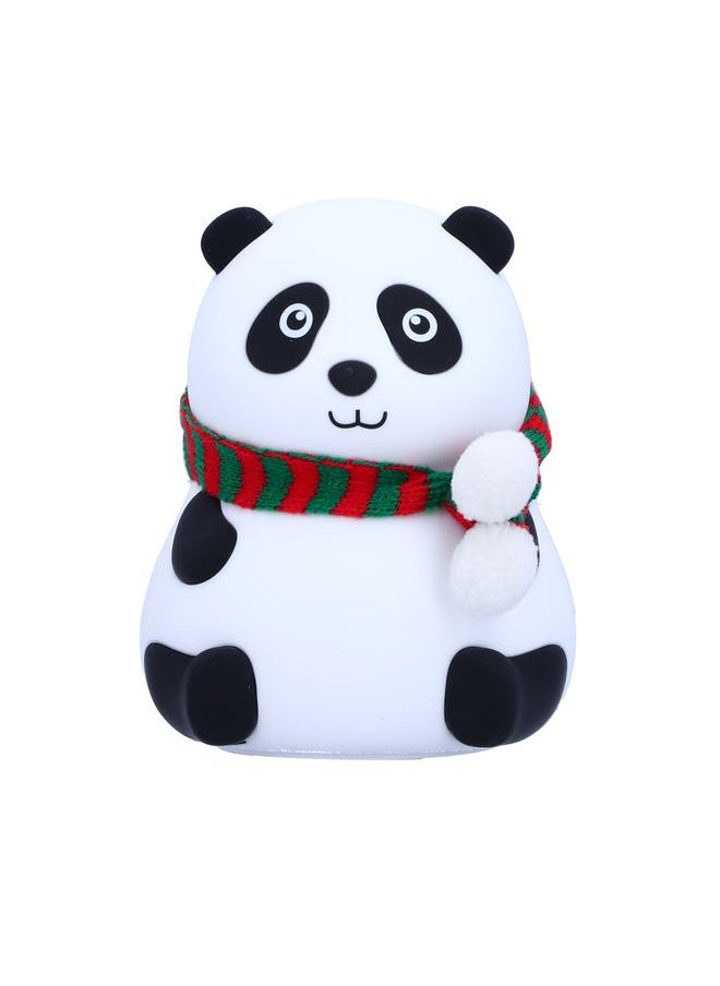 USB Charging Cartoon Animal Night Light Silicone LED Colorful Night Lamp Decoration GiftEyes Open