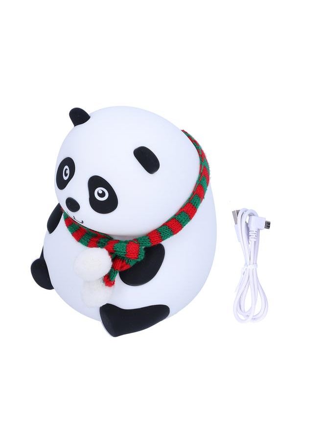 USB Charging Cartoon Animal Night Light Silicone LED Colorful Night Lamp Decoration GiftEyes Open