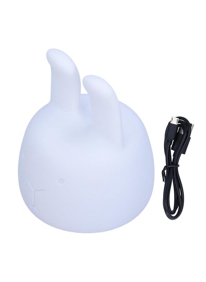Rabbit Shape Tap Night Light Silicone 7 Color LED Rechargeable Tap Pat Night Light