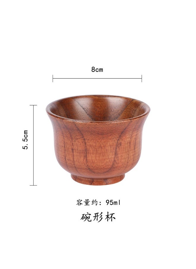 Creativity Wooden Coffee Mug with Handle Bowl Cup