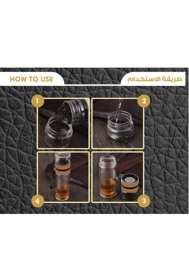 DEVELOPED GLASS TEA CUP 2 WITH STORAGE BAG