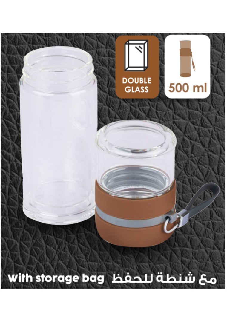 DEVELOPED GLASS TEA CUP 2 WITH STORAGE BAG