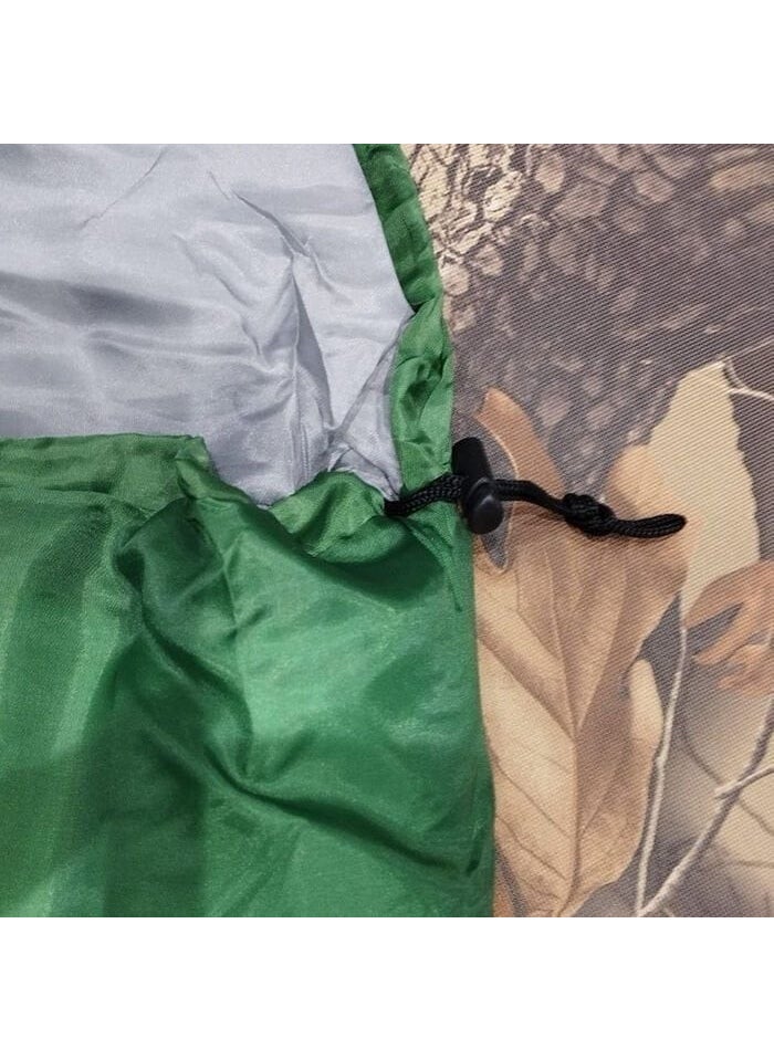 Plain HOOD190+30CM)X75 Green 5/15° Sleeping Bag