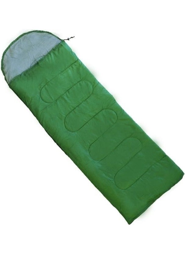 Plain HOOD190+30CM)X75 Green 5/15° Sleeping Bag