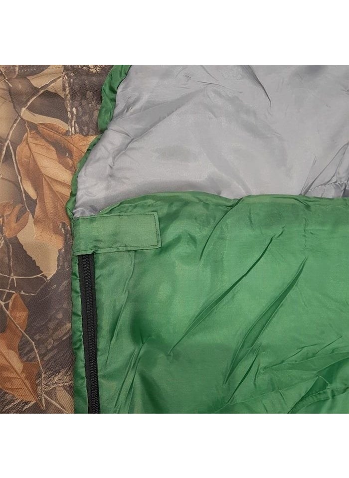 Plain HOOD190+30CM)X75 Green 5/15° Sleeping Bag