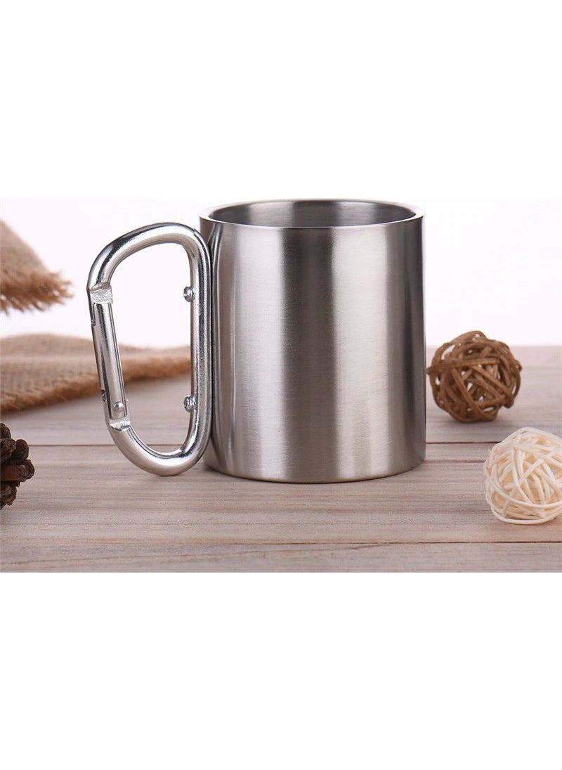Pack of 2 Karamina 180 ml. Double Layer Steel Camping Mug cin230