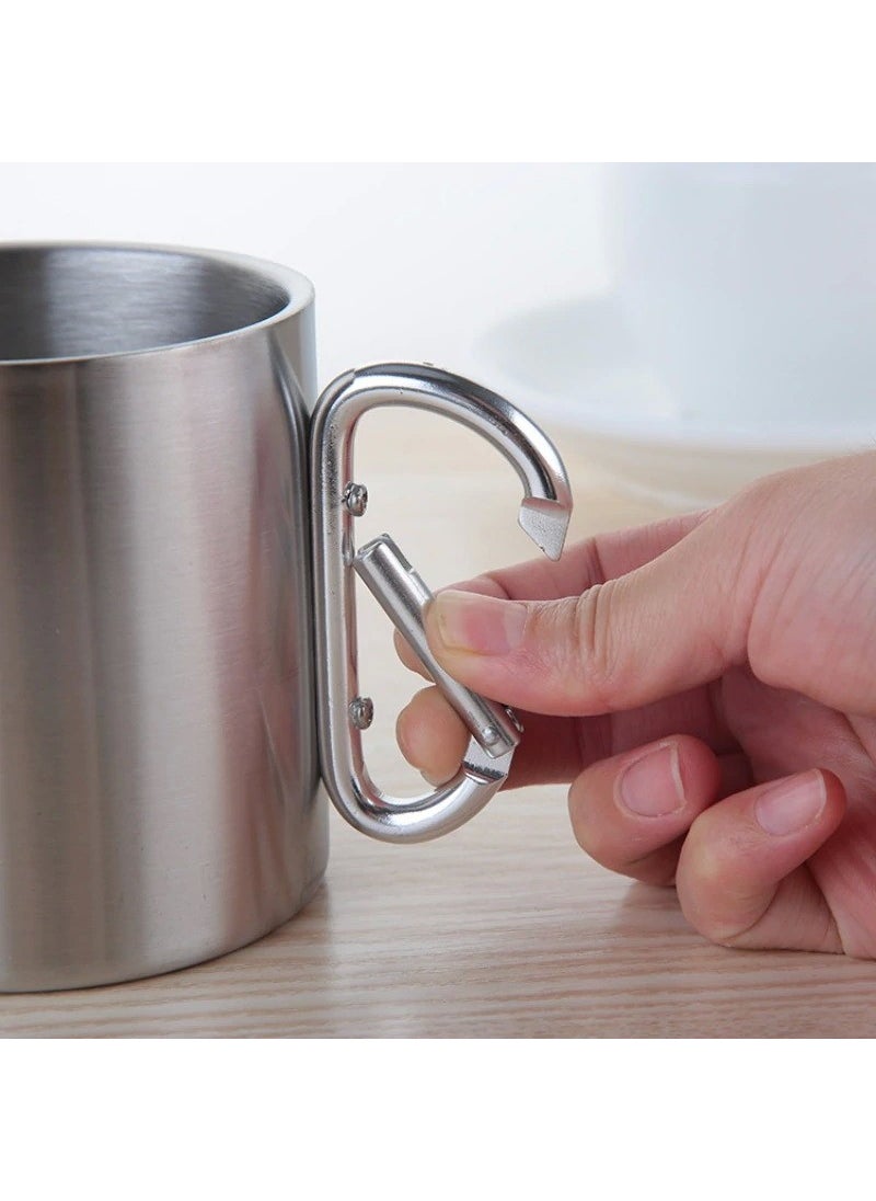 Pack of 2 Karamina 180 ml. Double Layer Steel Camping Mug cin230