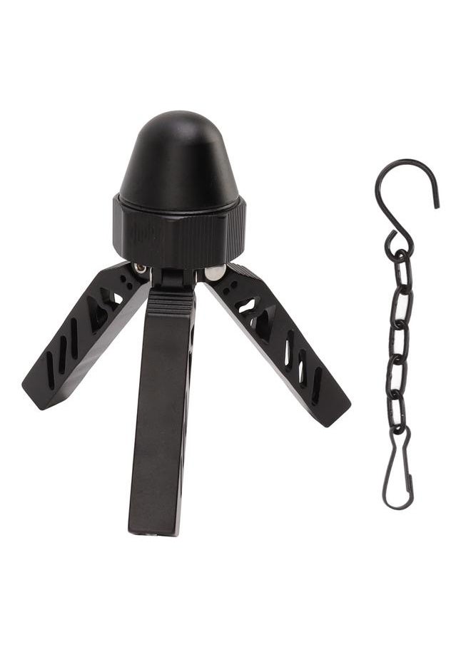 Camping Tripod Aluminum Alloy Stable Multifunctional Black A Shaped Tent Support Pole for Outdoor