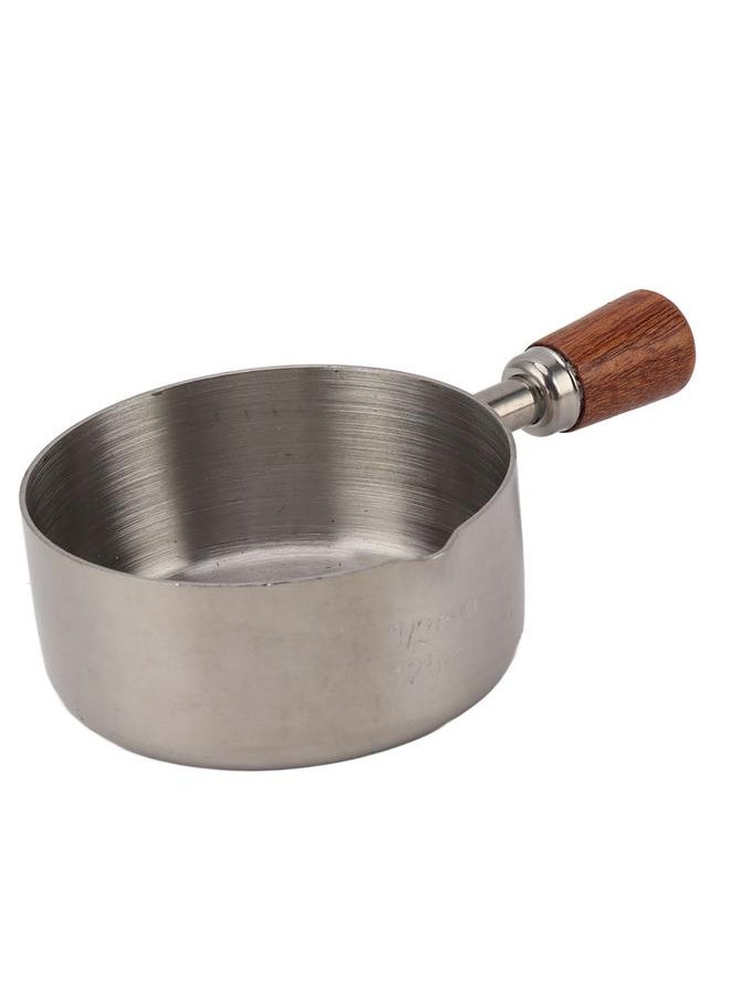 Cooking Sauce Cup Professional 304 Stainless Steel Sauce Cup with Handle for Cooking Banquet Outdoor Picnic Silver 125ml
