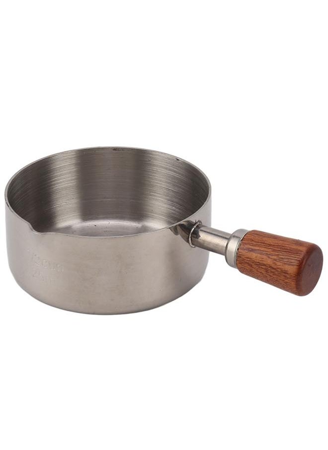 Cooking Sauce Cup Professional 304 Stainless Steel Sauce Cup with Handle for Cooking Banquet Outdoor Picnic Silver 125ml