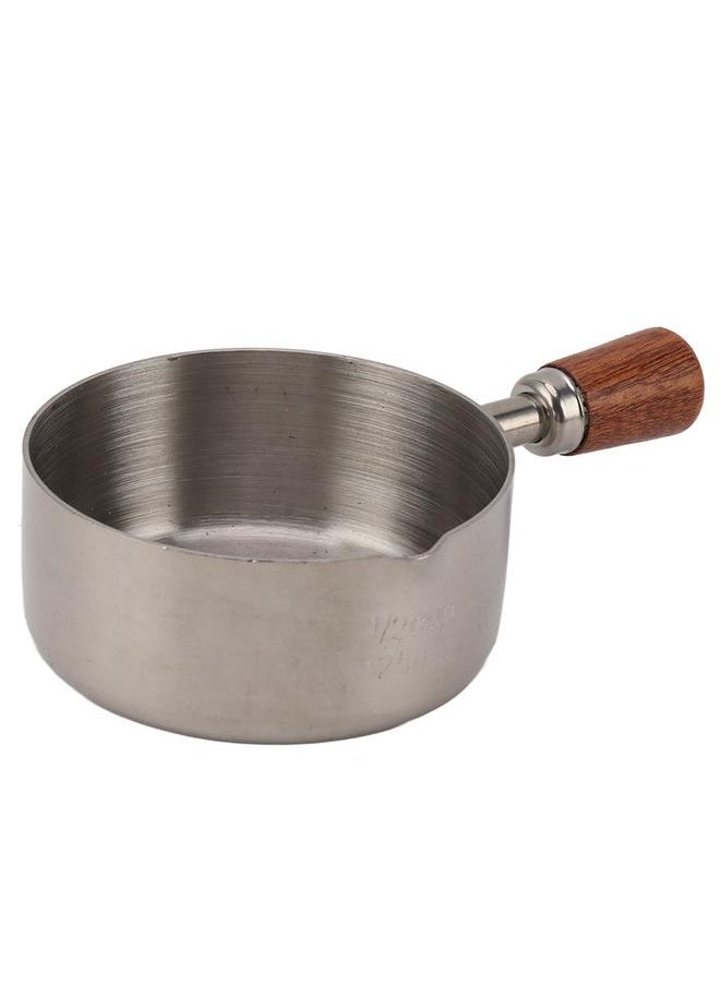 Cooking Sauce Cup Professional 304 Stainless Steel Sauce Cup with Handle for Cooking Banquet Outdoor Picnic Silver 125ml