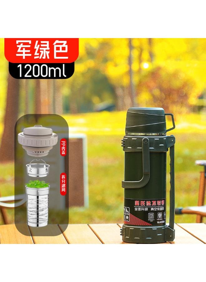 3 6 Stainless Steel Large Capacity Thermal Pot Construction Site Outdoor Portable Car Travel Pot Thermal Ulation Cup Sports Water Cup