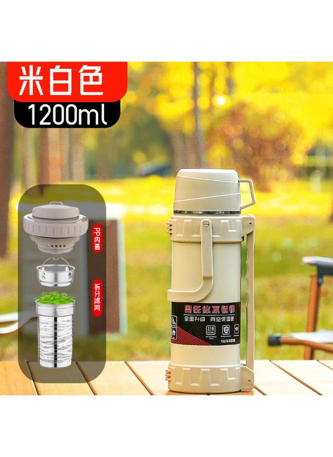 3 6 Stainless Steel Large Capacity Thermal Pot Construction Site Outdoor Portable Car Travel Pot Thermal Ulation Cup Sports Water Cup