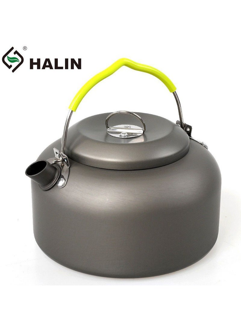 Outdoor Portable Aluminum Oxide Tea Pot Set with Accessories Camping Cooking Utensils DS-308 Combination Stove Kit 1.4L teapot comes with mesh bag
