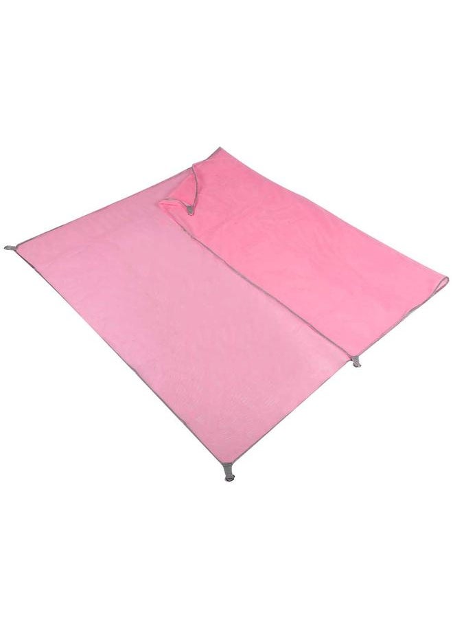 Outdoor Waterproof Portable Foldable Mat Picnic Camping Beach Self-driving Tour (Pink)