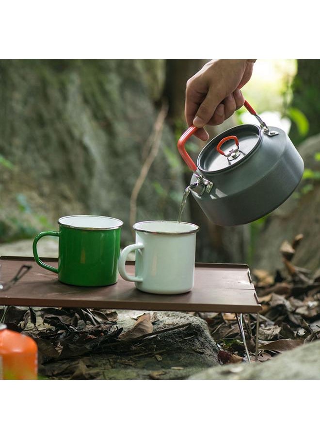 Outdoor Portable Aluminium Alloy 1.1L Water Coffee Pot Teapot for Camping Picnic Hiking