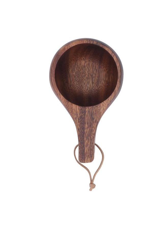 Wood Camp Mug Portable Wooden Camping Cup Hand Made Nordic Style Wood Drinking Cup with Handle for Water Coffee Milk