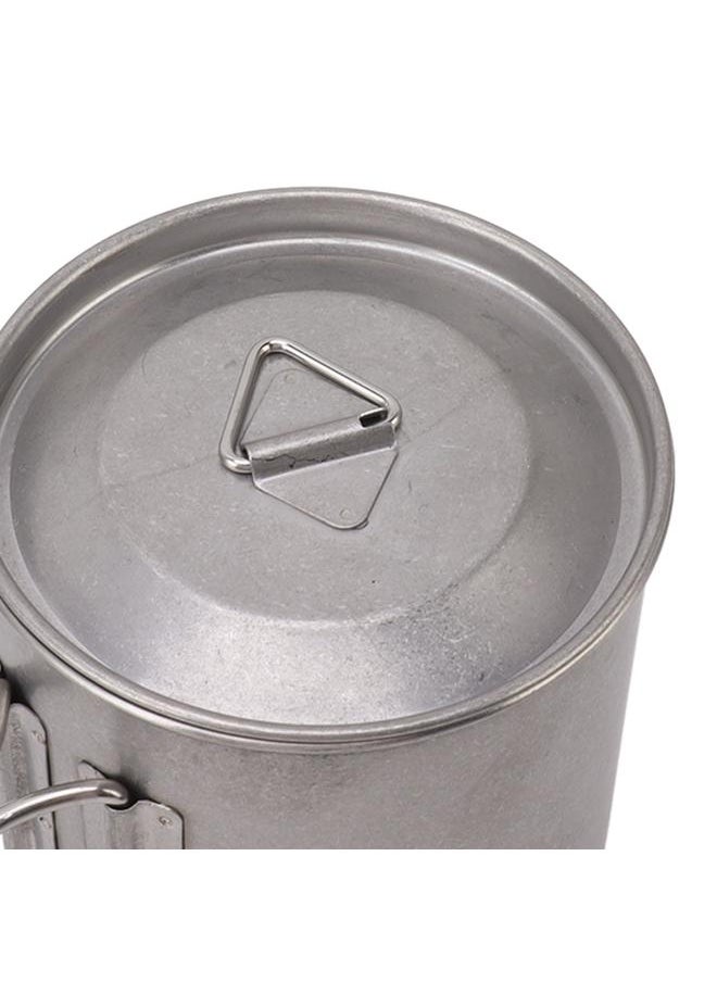 4PCS Camping Mug Portable Stainless Steel Coffee Cup with Foldable Handle and Lid for Backpacking Hiking Fishing Survival Adventure