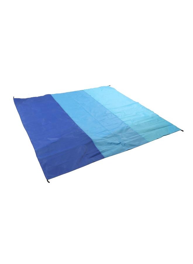 Portable Picnic Mat Waterproof Foldable Fashion Oversized Sand Prevention Beach Mat for Travel Camping Three Combinations of Treasure Blue