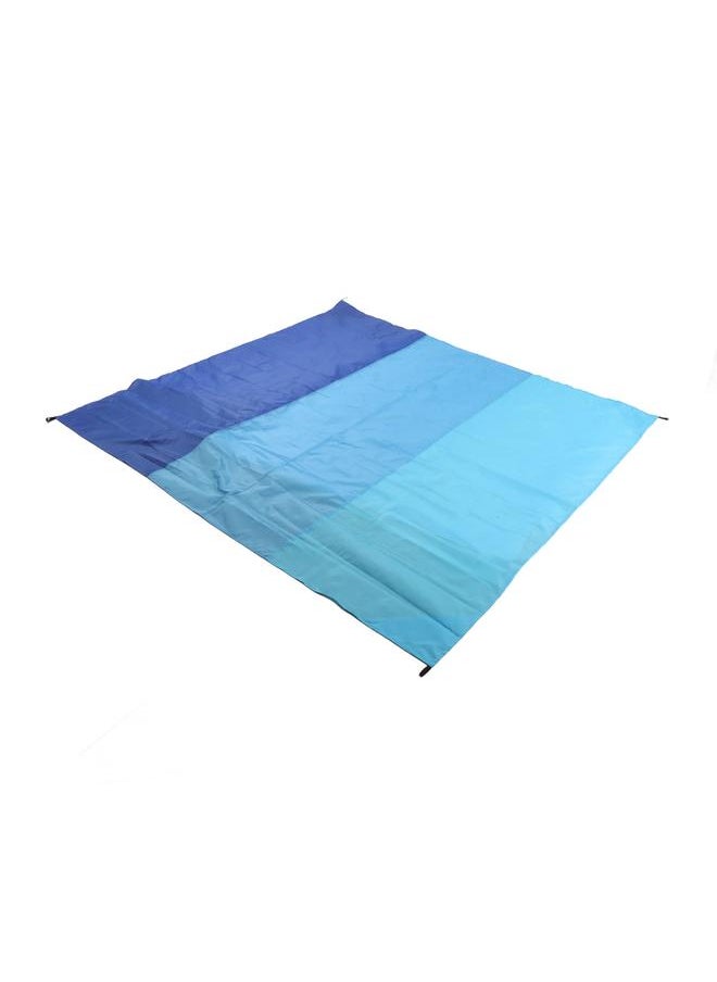Portable Picnic Mat Waterproof Foldable Fashion Oversized Sand Prevention Beach Mat for Travel Camping Three Combinations of Treasure Blue