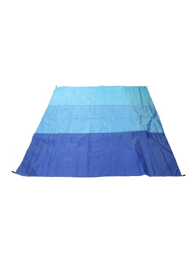 Portable Picnic Mat Waterproof Foldable Fashion Oversized Sand Prevention Beach Mat for Travel Camping Three Combinations of Treasure Blue