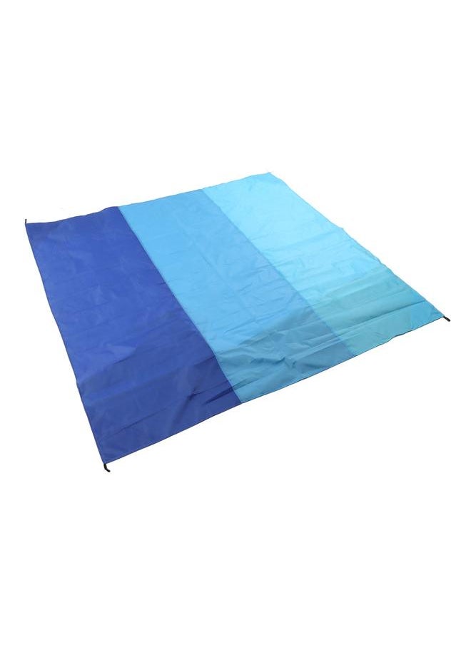 Portable Picnic Mat Waterproof Foldable Fashion Oversized Sand Prevention Beach Mat for Travel Camping Three Combinations of Treasure Blue
