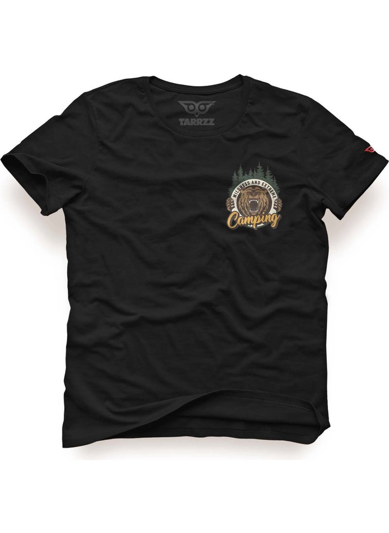 Camping Bear Design T-Shirt