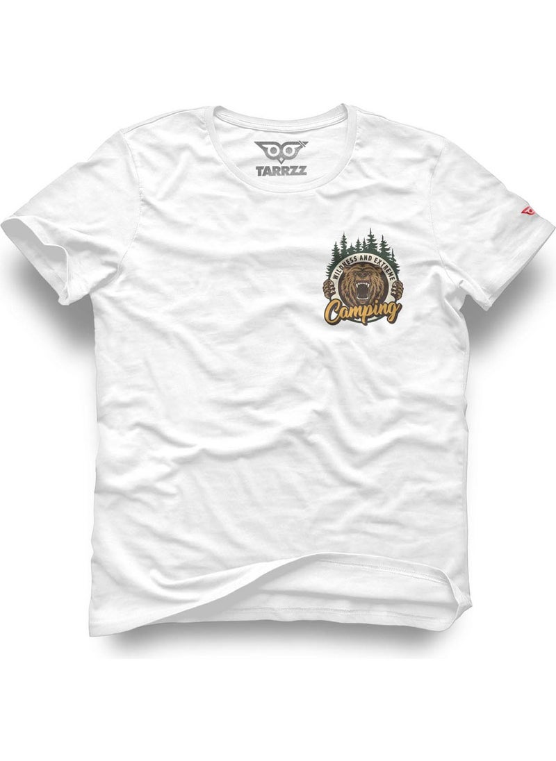 Camping Bear Design T-Shirt