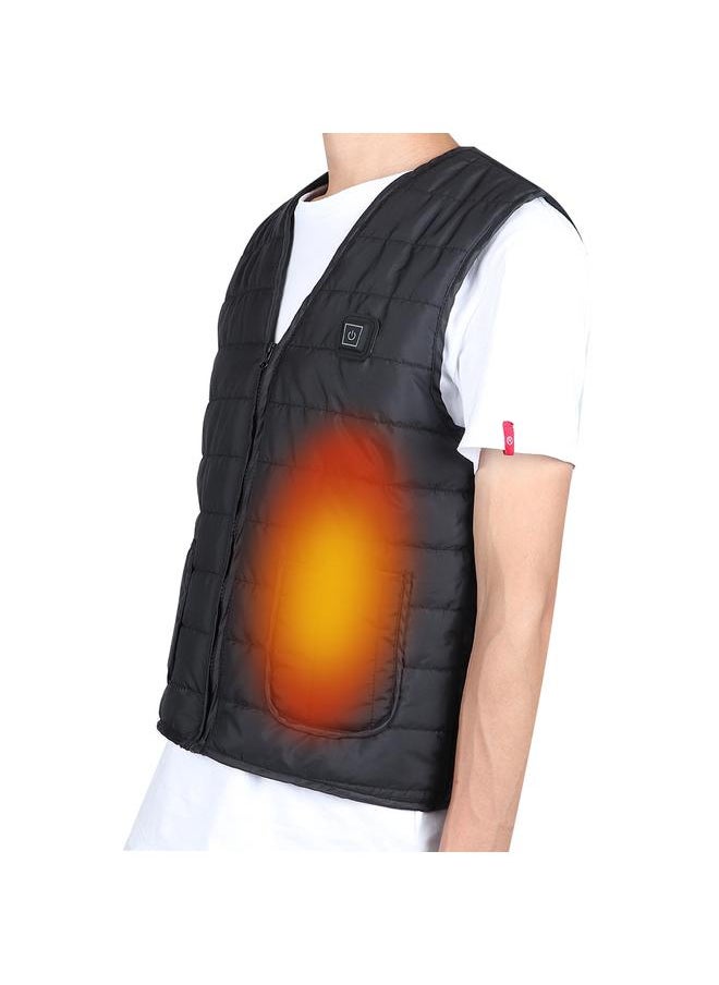 USB Charging Intelligent Heating Vest Far Infrared Outdoor Warm Keeping Waistcoat (L)