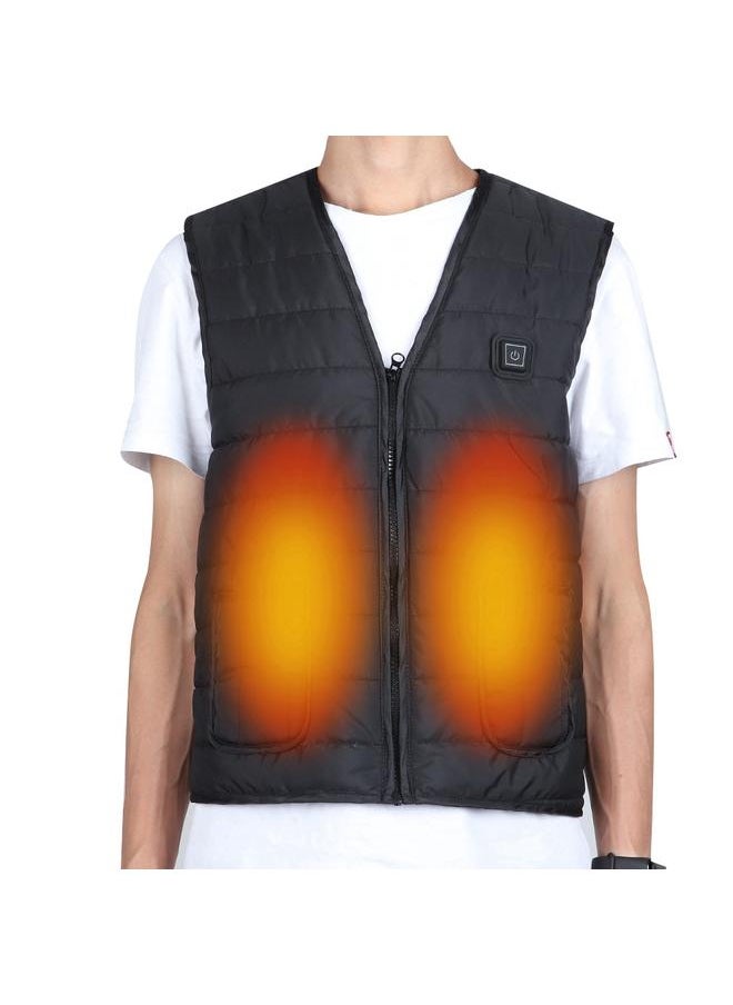 USB Charging Intelligent Heating Vest Far Infrared Outdoor Warm Keeping Waistcoat (L)