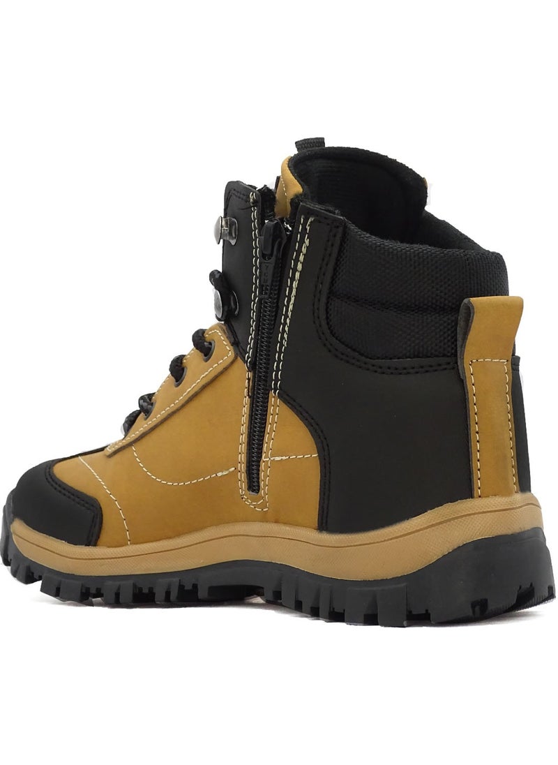 Children's Cold Resistant Zippered Thermal Liner Tan Black Trekking