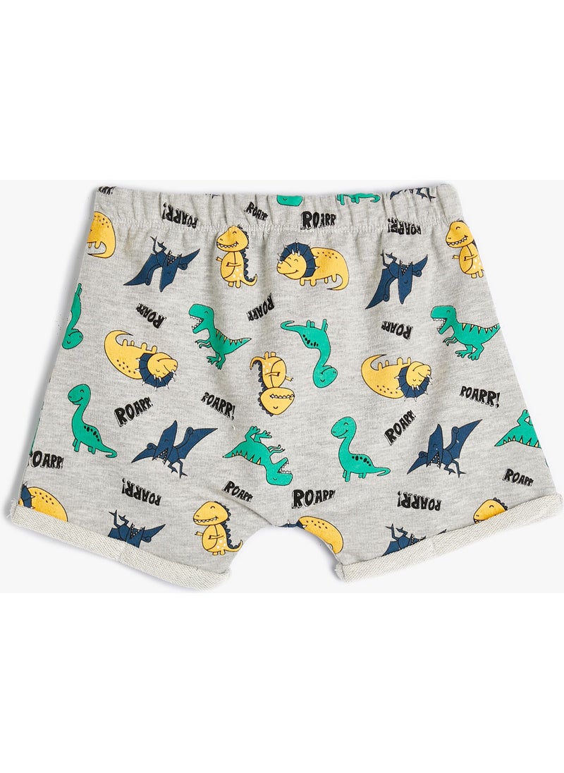Dinosaur Shorts with Tie Waist