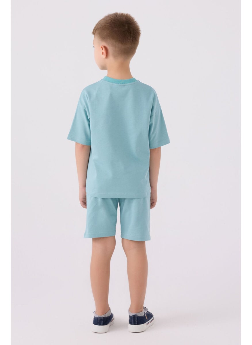 Boys Bermuda Set Light Cyan