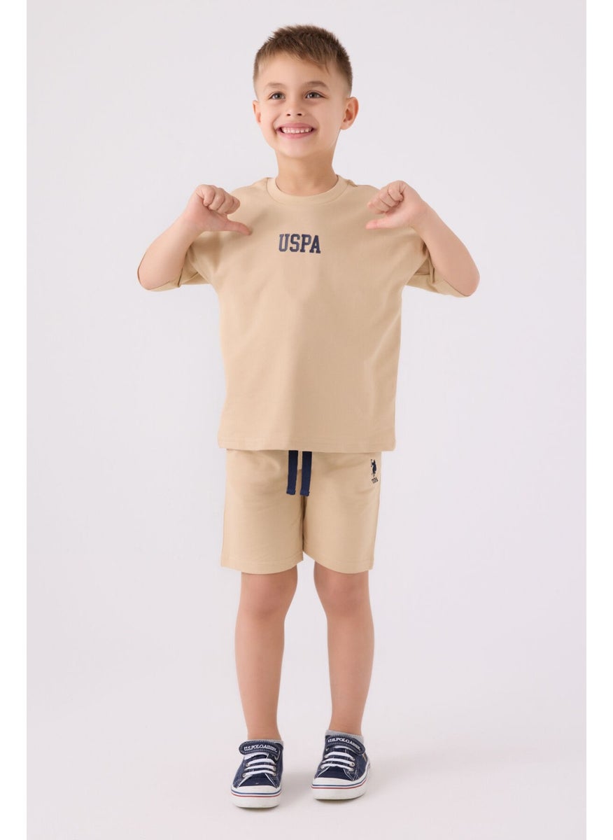 Boy's Bermuda Suit Beige