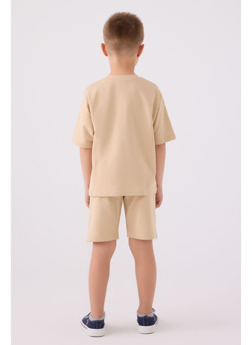 Boy's Bermuda Suit Beige