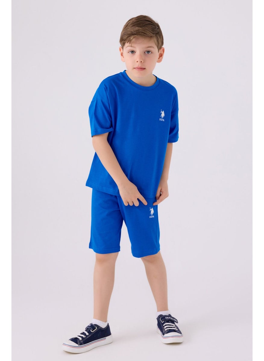 Boys' Saxe Blue Bermuda Set