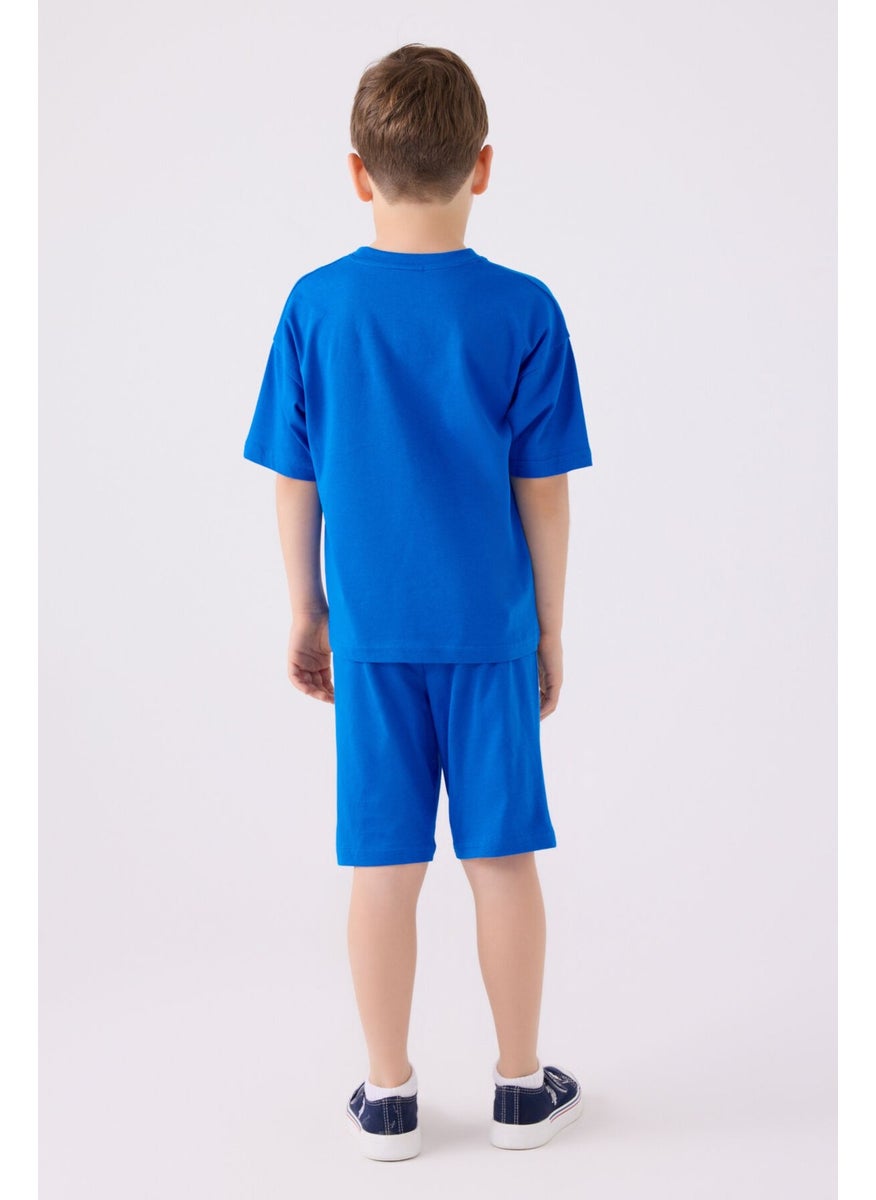 Boys' Saxe Blue Bermuda Set