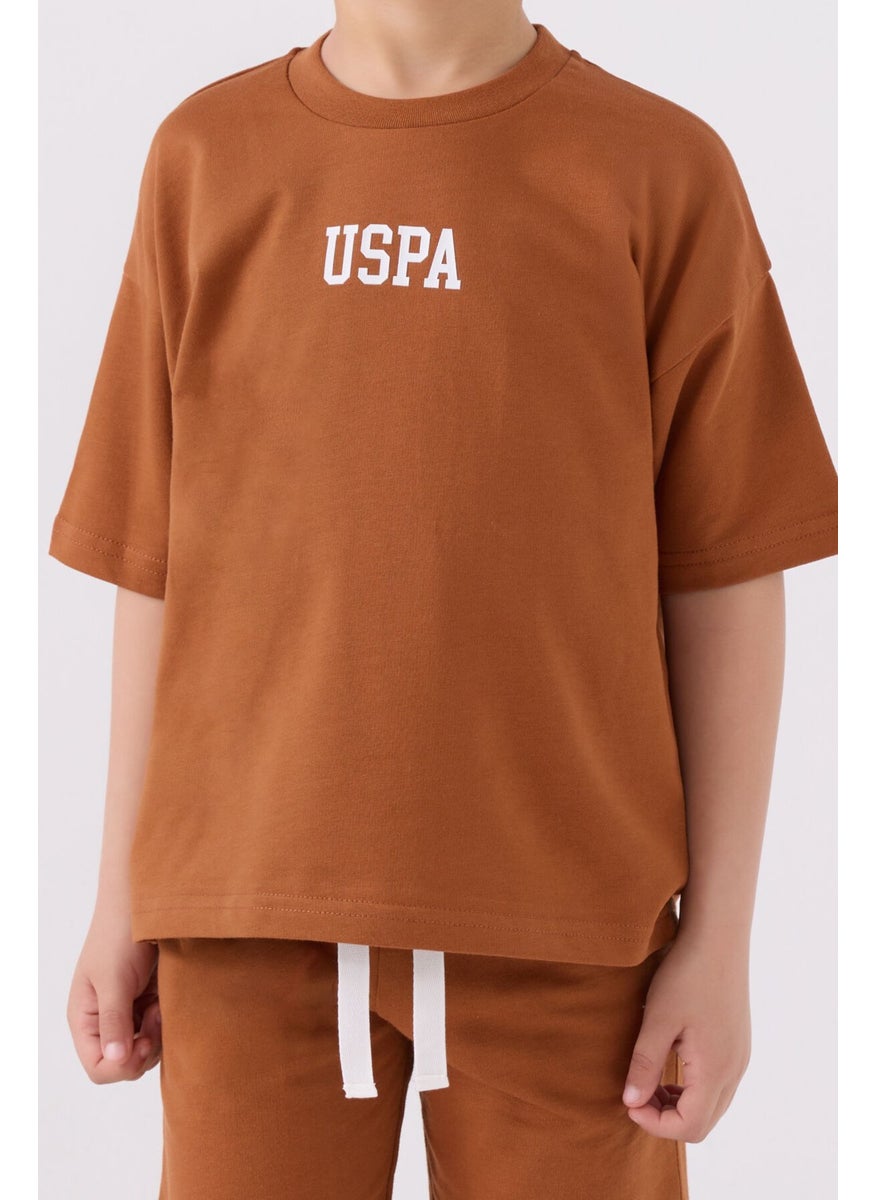 Boys Bermuda Suit Brown
