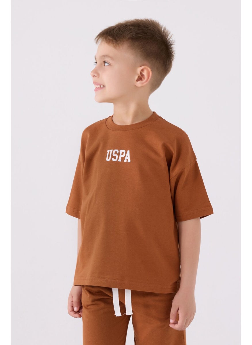 Boys Bermuda Suit Brown
