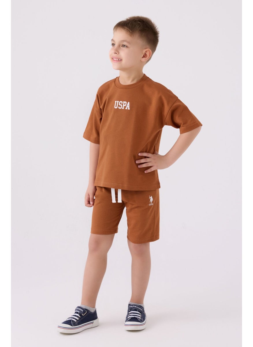 Boys Bermuda Suit Brown