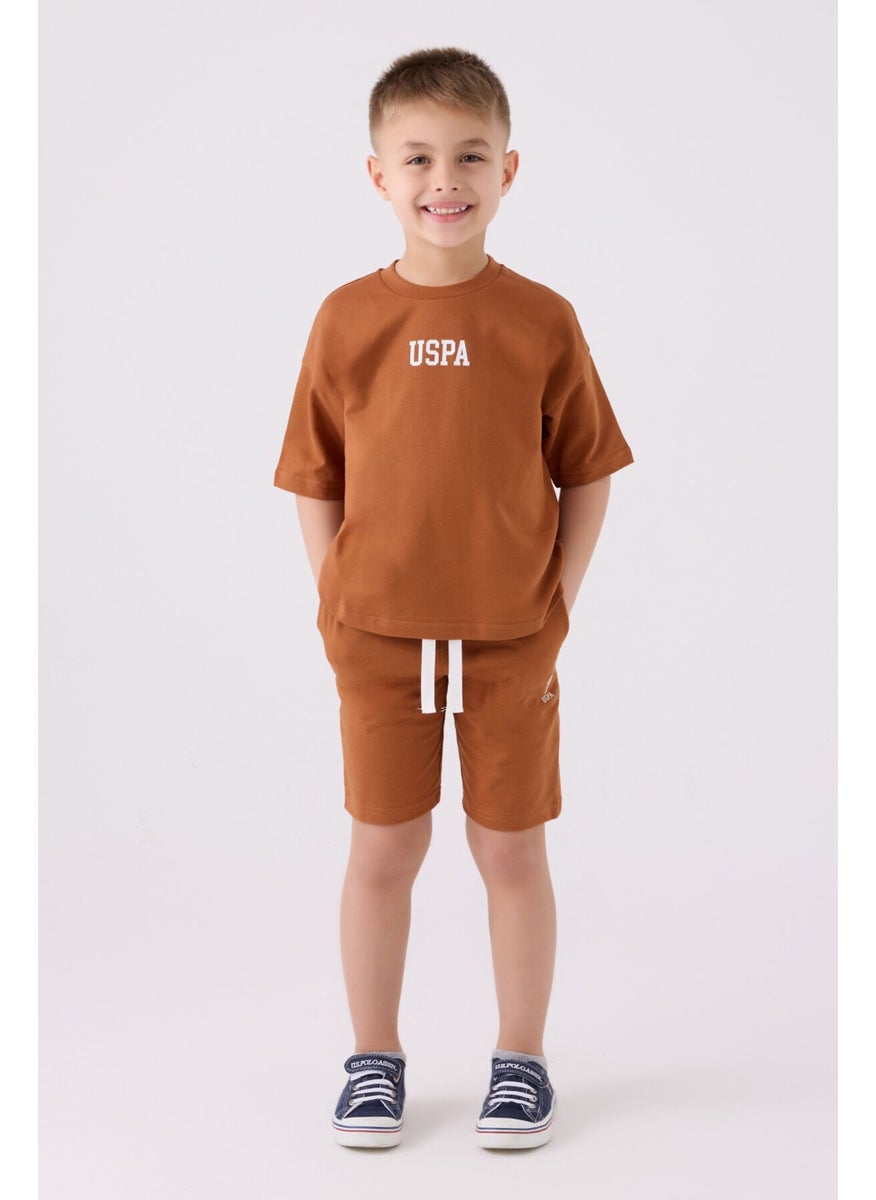 Boys Bermuda Suit Brown
