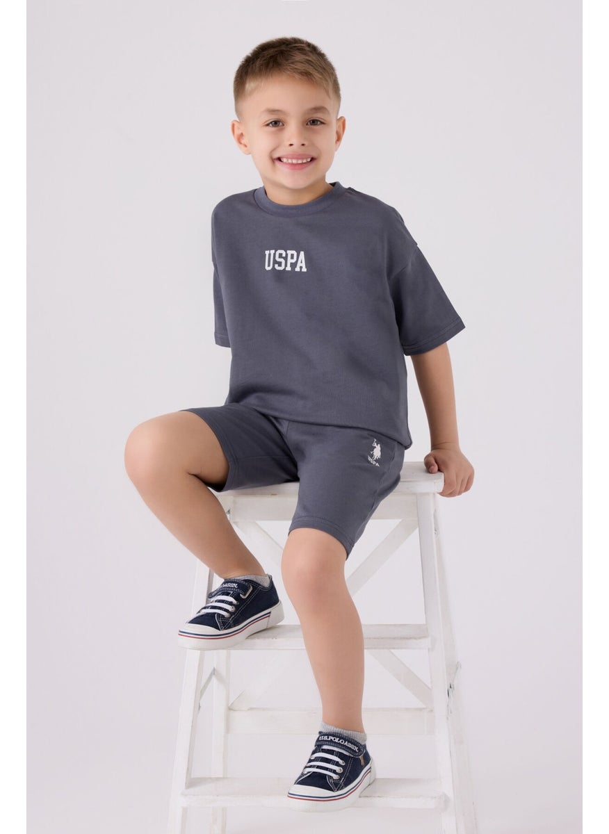 Boys Bermuda Suit Dark Gray