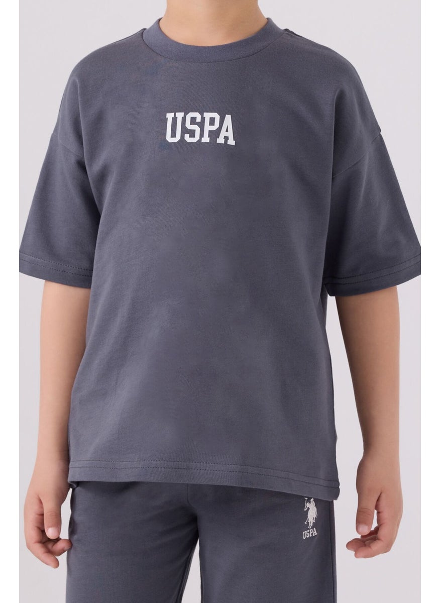 Boys Bermuda Suit Dark Gray
