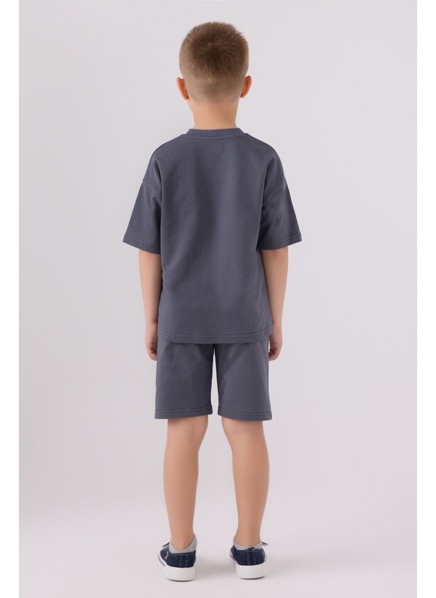 Boys Bermuda Suit Dark Gray